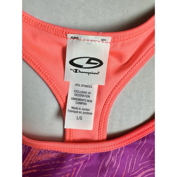 Champion C9 Power Core Reversible Compression Sports Bra Women’s L Purple Orange - Picture 3 of 7